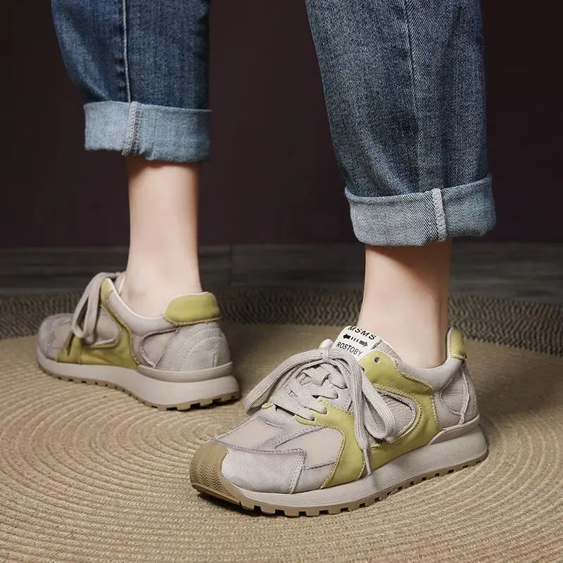 Sneakers Giulia | Retrò in Suède Patchwork