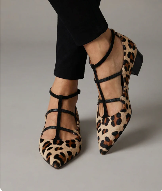 CAROL | HAKSCHOENEN MET LEOPARD STRAP