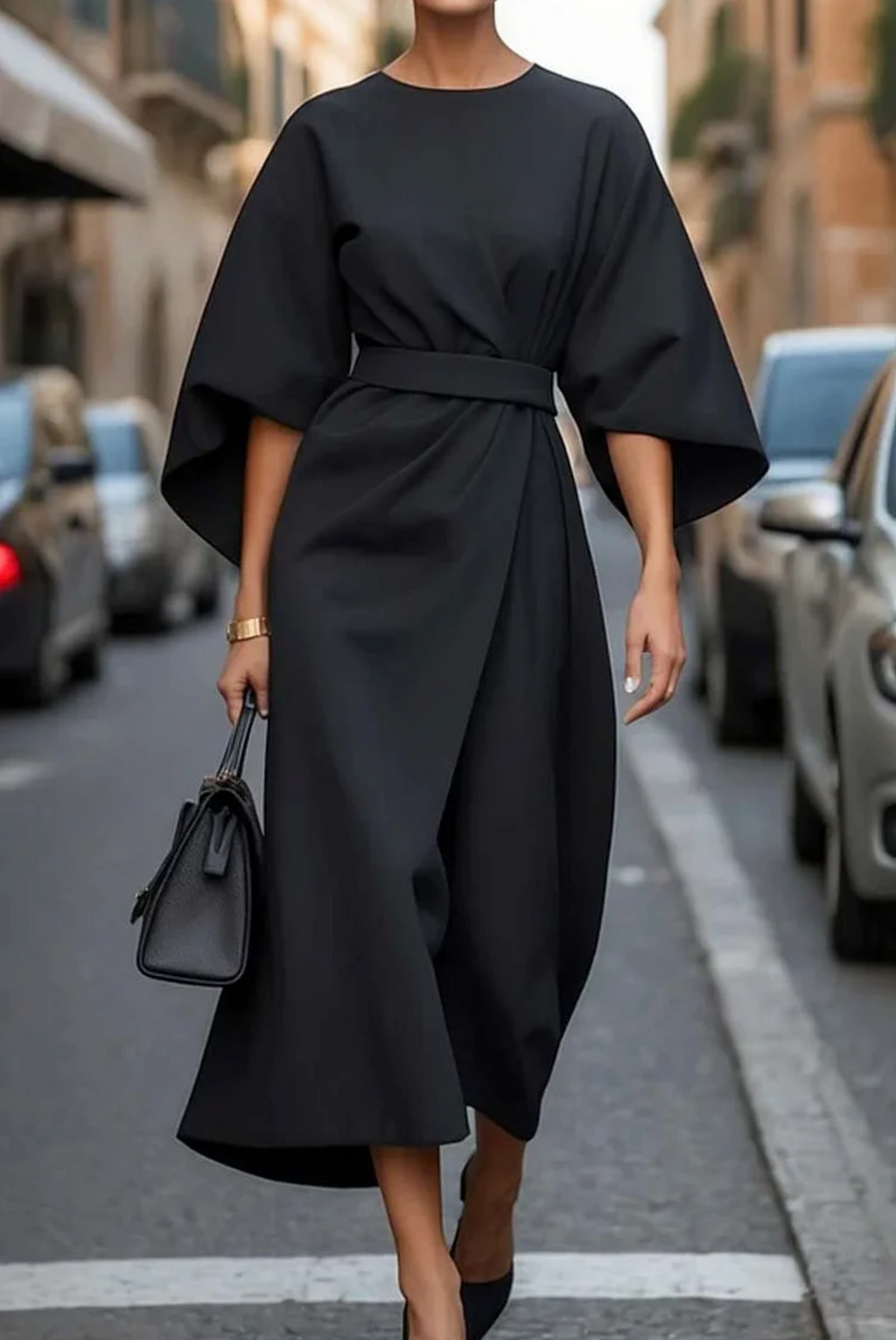 Grace | Elegante Midi-jurk met Tailleband