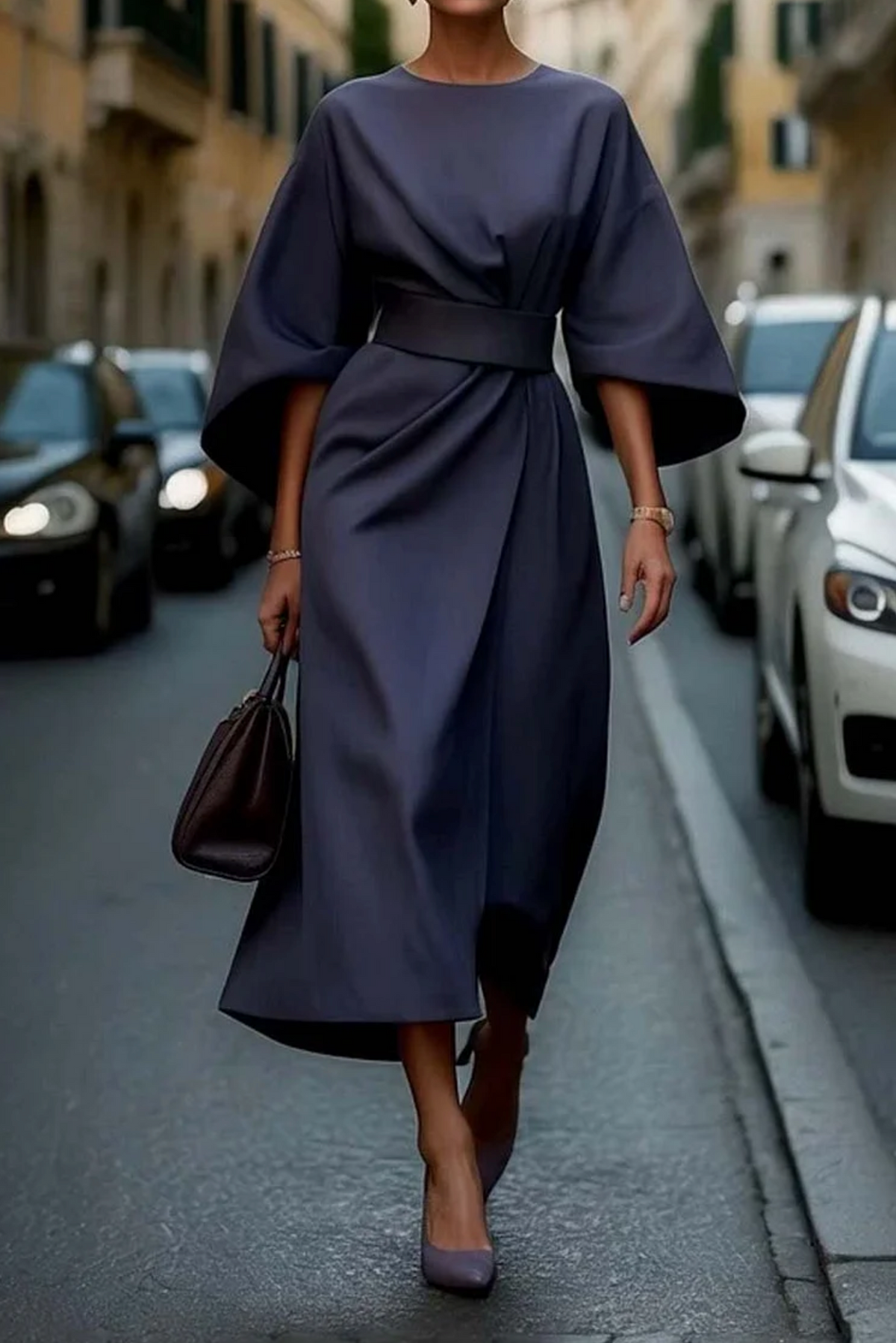 Grace | Elegante Midi-jurk met Tailleband