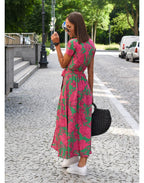 Eva | Elegante V-hals Vloeiende Midi-jurk