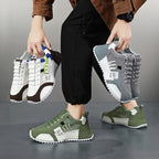 Sneakers Giuliano | Patchwork Multicolor in Suède en Leer