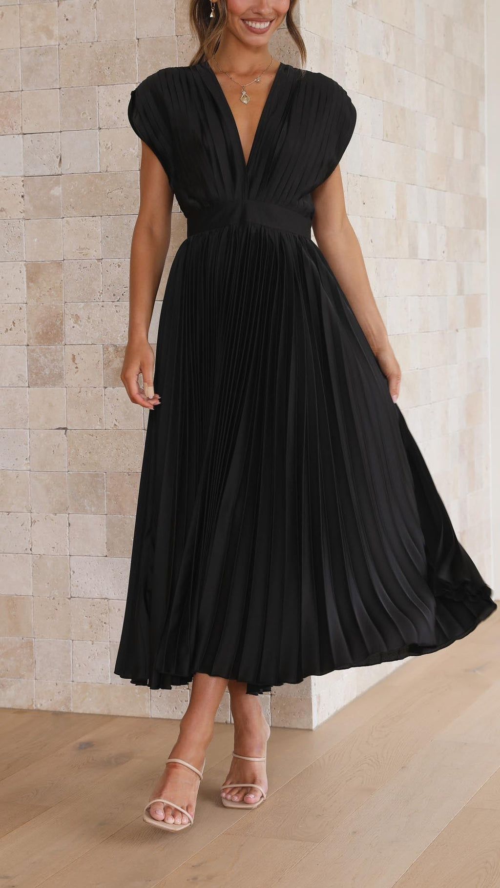 Marla™ Elegante Plissé Jurk