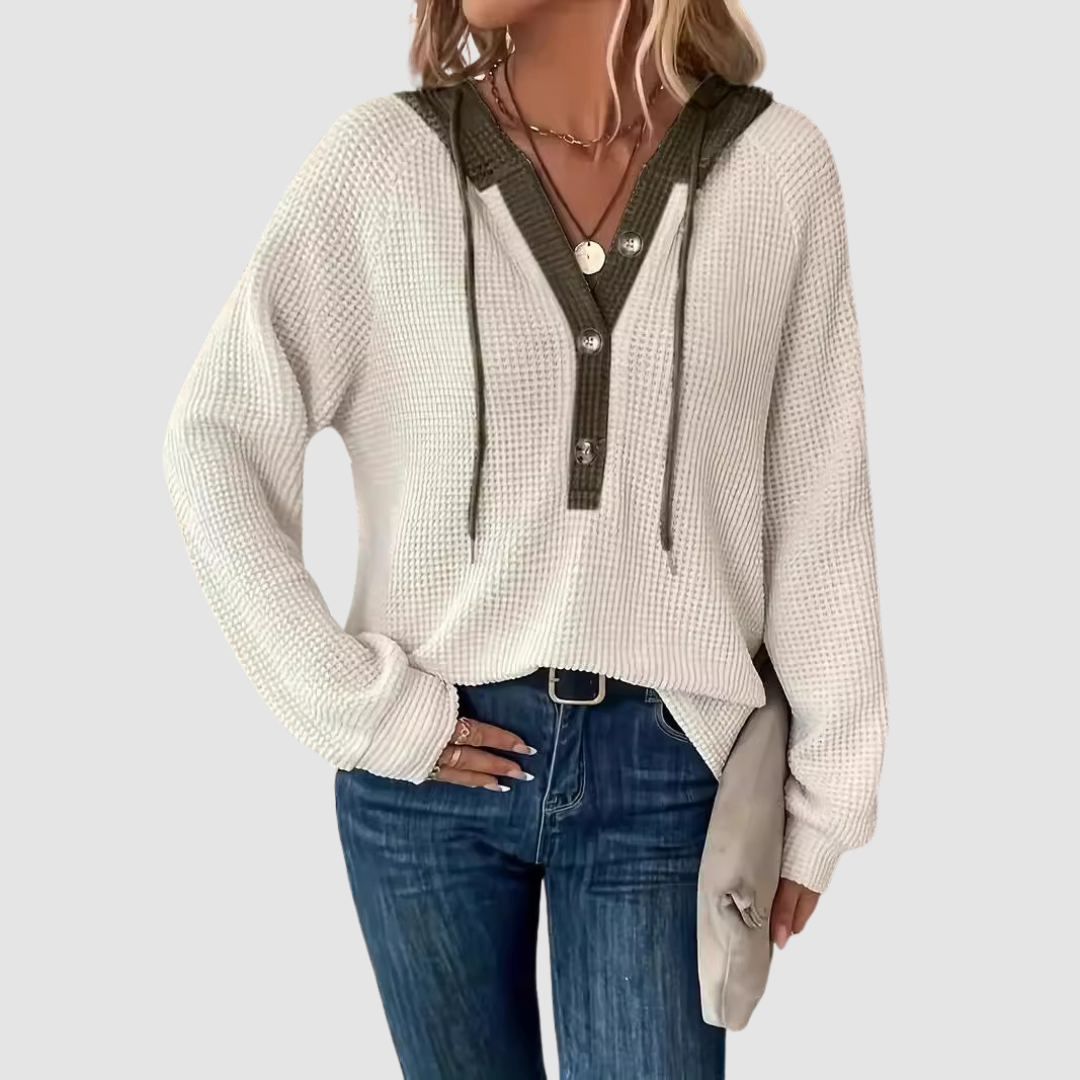 Trish™ Premium Gebreide Lange Mouwen Hoodie