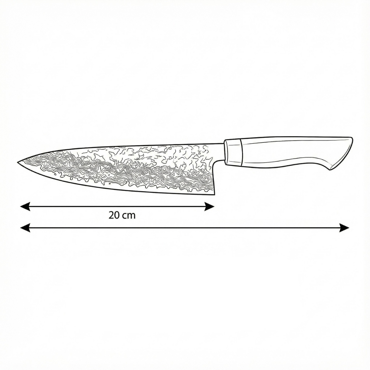 Japans koksmes – 20 cm precisiemes