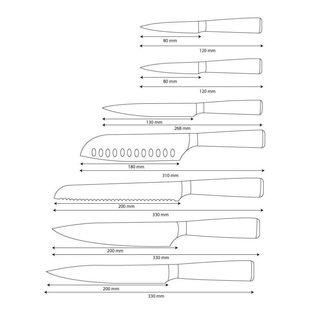 Japans messenset – precisiecollectie (7-delig)