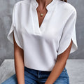 Nicole | Elegante Drapé V-Hals Blouse