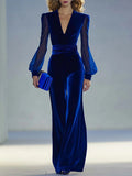 Trisha™ Elegante Suède V-Hals Jumpsuit