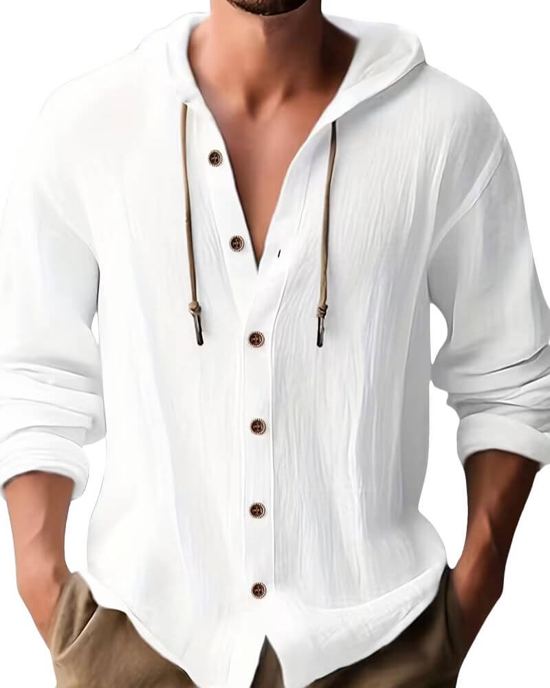 Grayson | Ontspannen Hooded Lange Mouwen Shirt