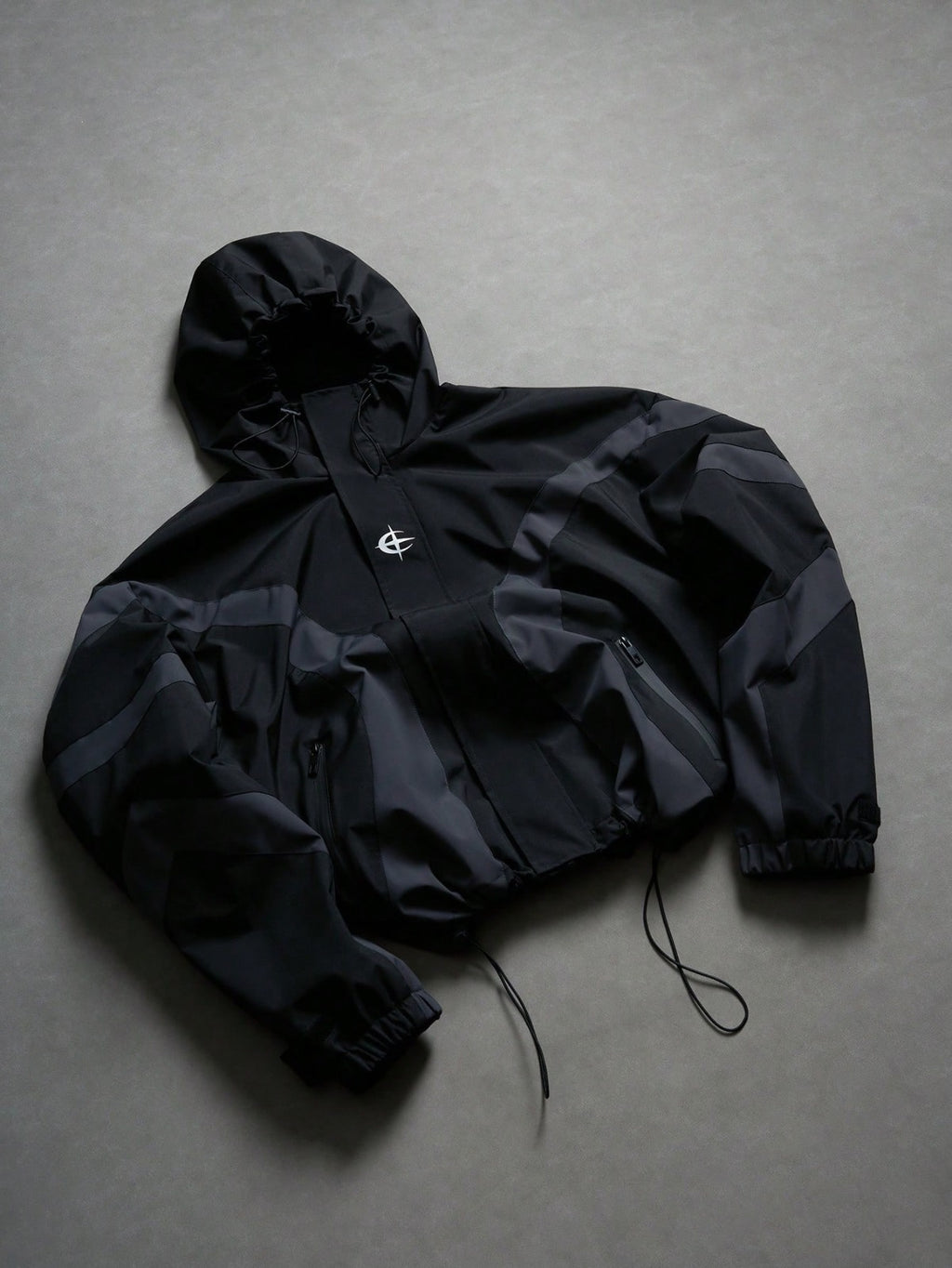 Korte Oversized Windjas met Capuchon