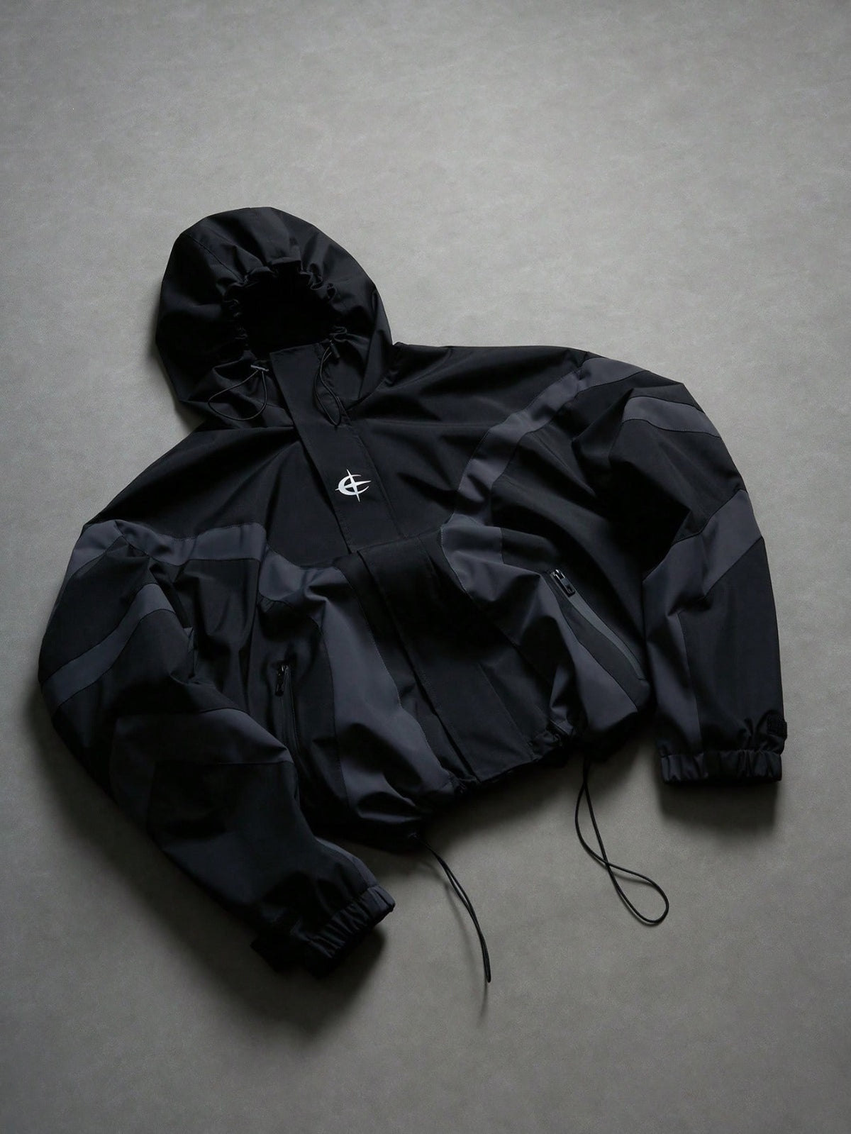 Korte Oversized Windjas met Capuchon