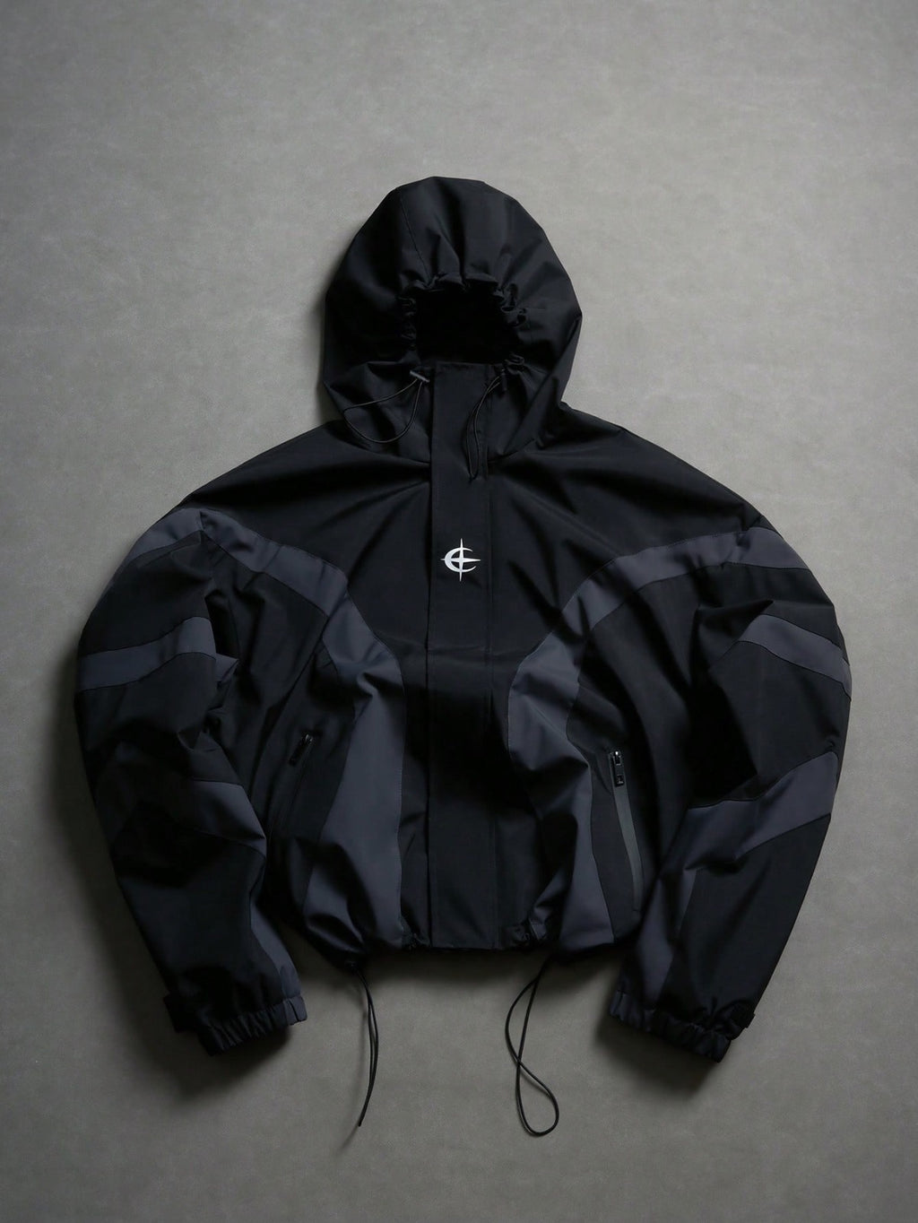 Korte Oversized Windjas met Capuchon