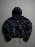 Korte Oversized Windjas met Capuchon