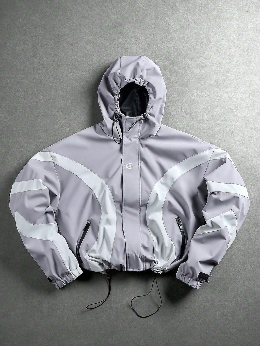 Korte Oversized Windjas met Capuchon