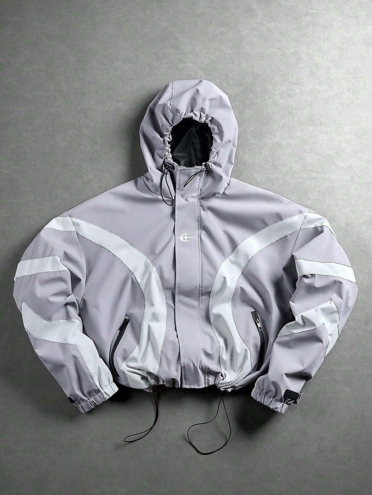Korte Oversized Windjas met Capuchon