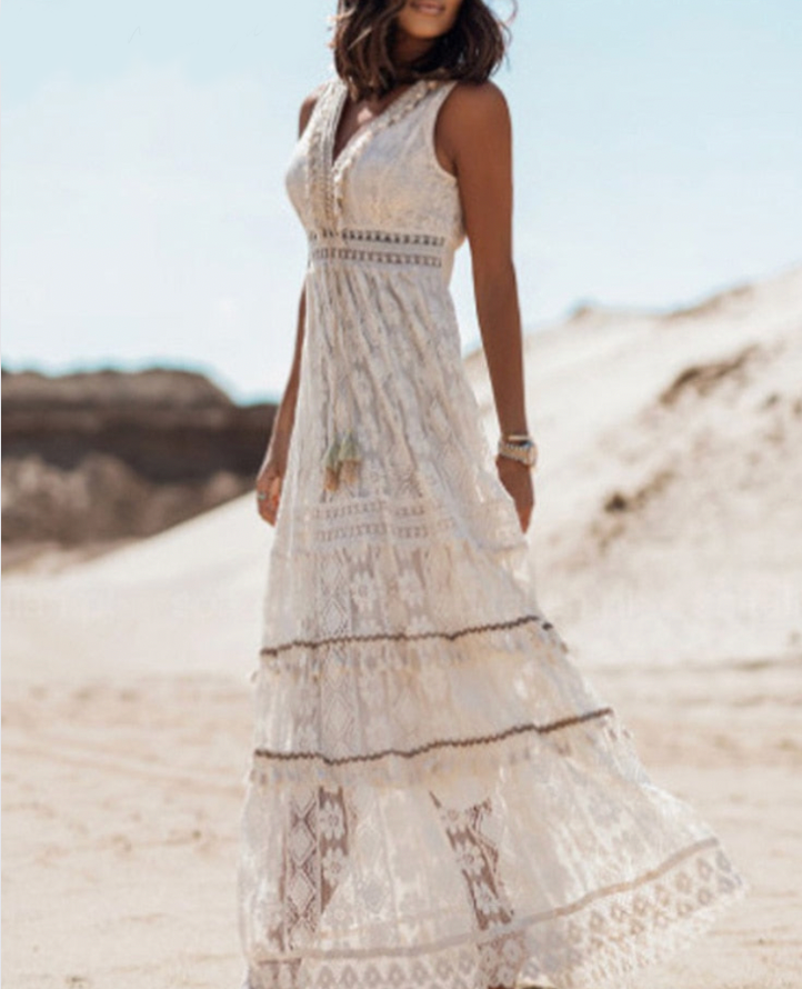 Isabella | Classic Boho Maxi Strandjurk