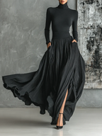 Cybele™ Zwarte Coltrui & Plissé Rok Set