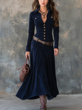 Mavis™ Elegante Suède Maxi-Jurk + GRATIS riem