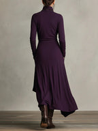 Sierra | Elegante Maxi Jurk met Hoge Hals
