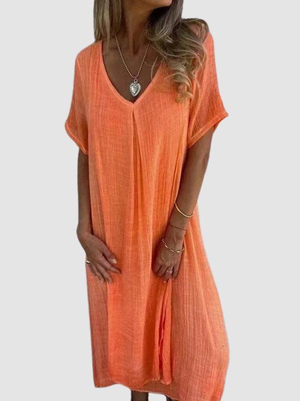 Neva™ Ademend V-hals Jurk