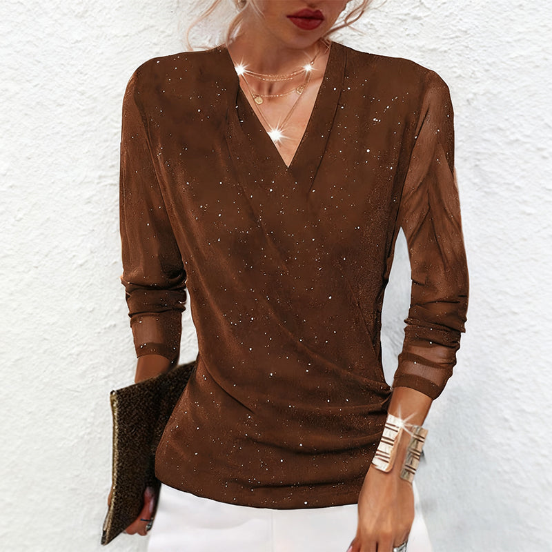 Maribel | Elegante Drapé V-hals Blouse