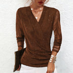 Maribel | Elegante Drapé V-hals Blouse