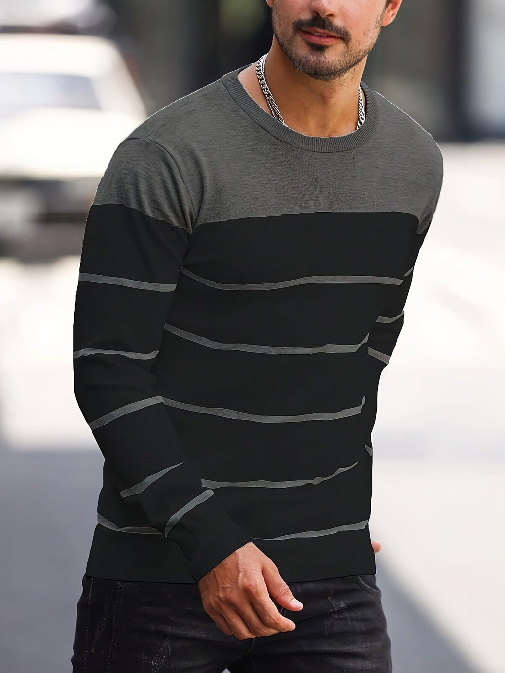 Bennington | Klassieke Gestreepte Crewneck Trui