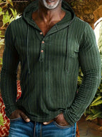 Gideon | Textured Hooded Henley