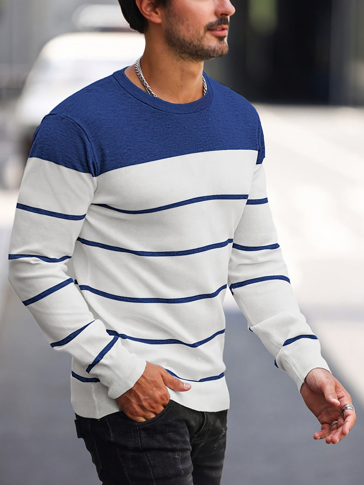 Bennington | Klassieke Gestreepte Crewneck Trui