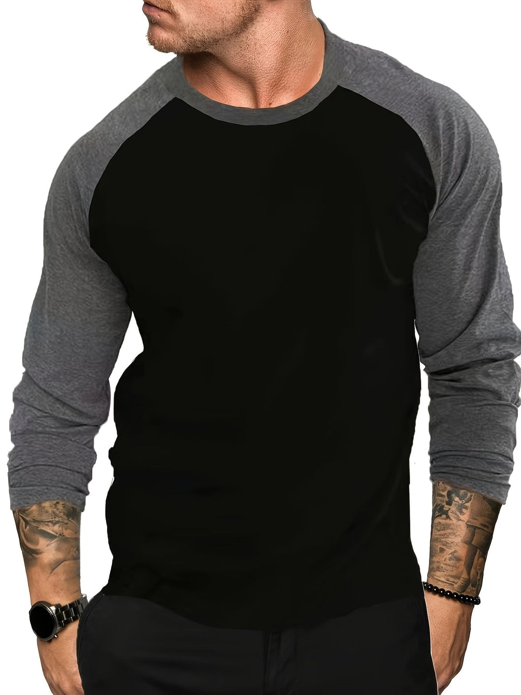 Roman | Twee-Tone Raglan Lange Mouwen Top