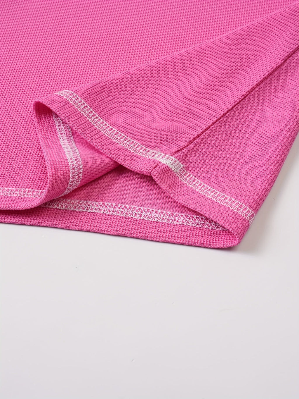 Maxwell | Getextureerde Knop-Hals T-shirt