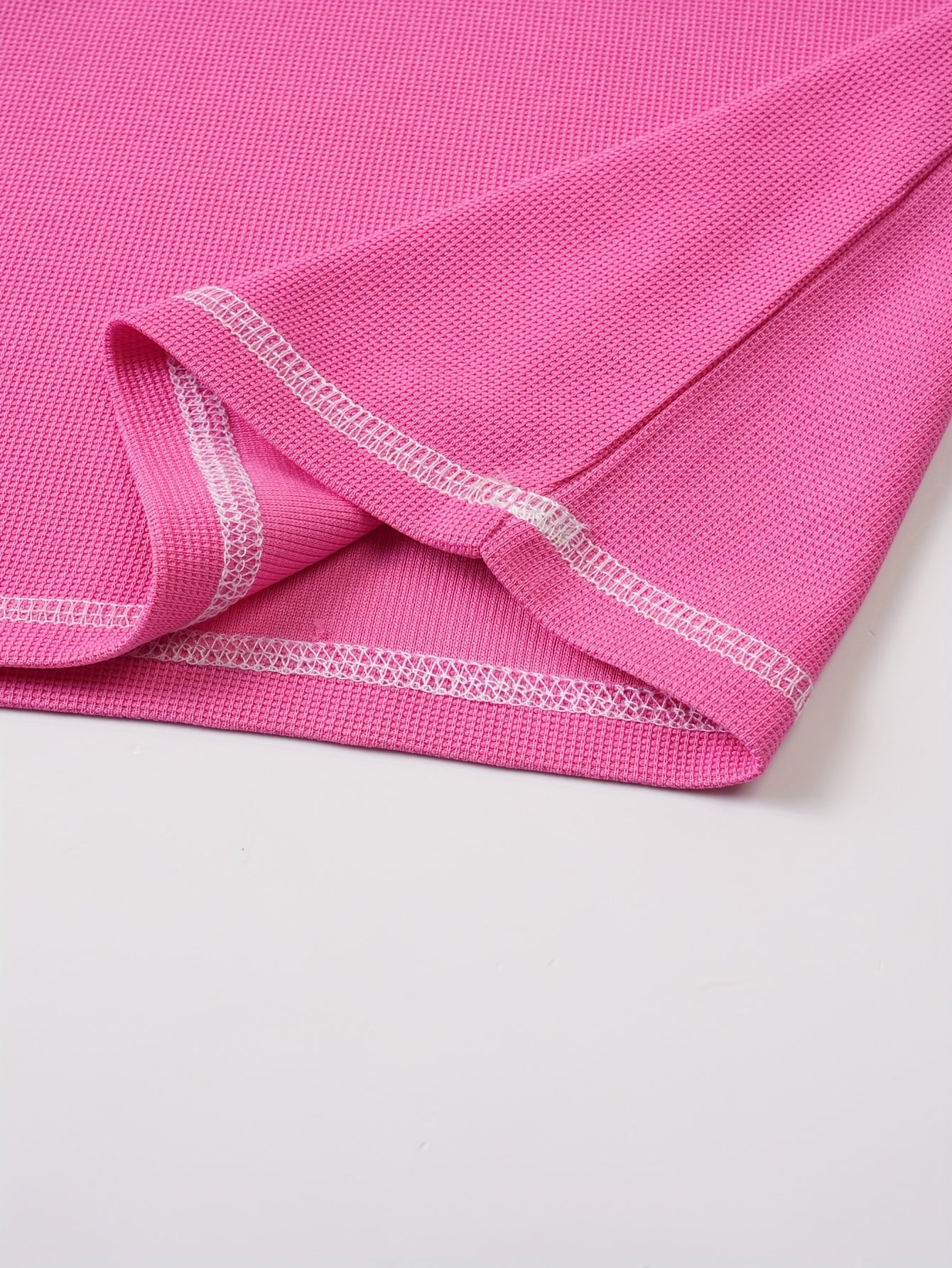 Maxwell | Getextureerde Knop-Hals T-shirt