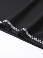 Maxwell | Getextureerde Knop-Hals T-shirt