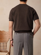 Emerson | Verfijnde Crew-Neck Korte Mouw Top
