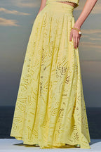 Larissa™ Geborduurd Top & Hoge Taille Maxi Rok Set