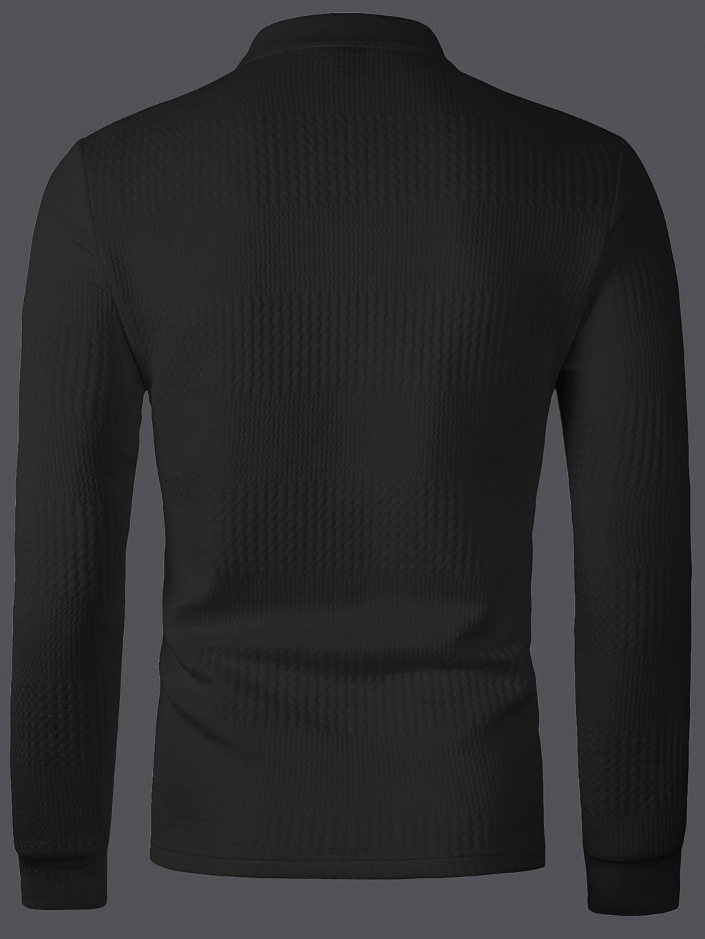 Maxwell | Textured Long Sleeve Polo Shirt