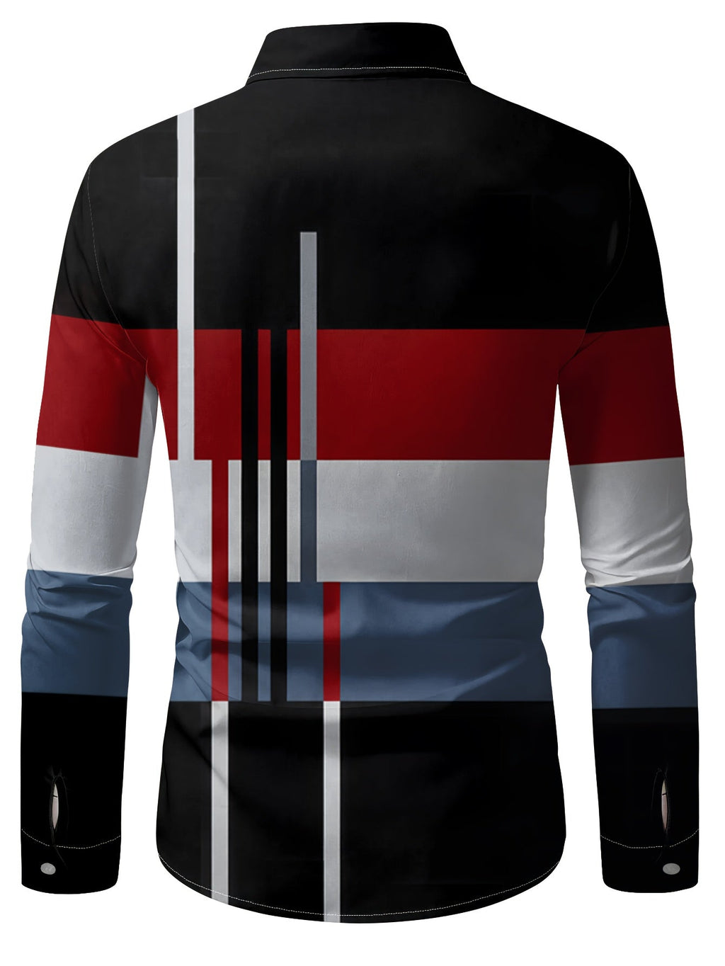 Nathan | Verfijnde Colorblock Overhemd met Knopen