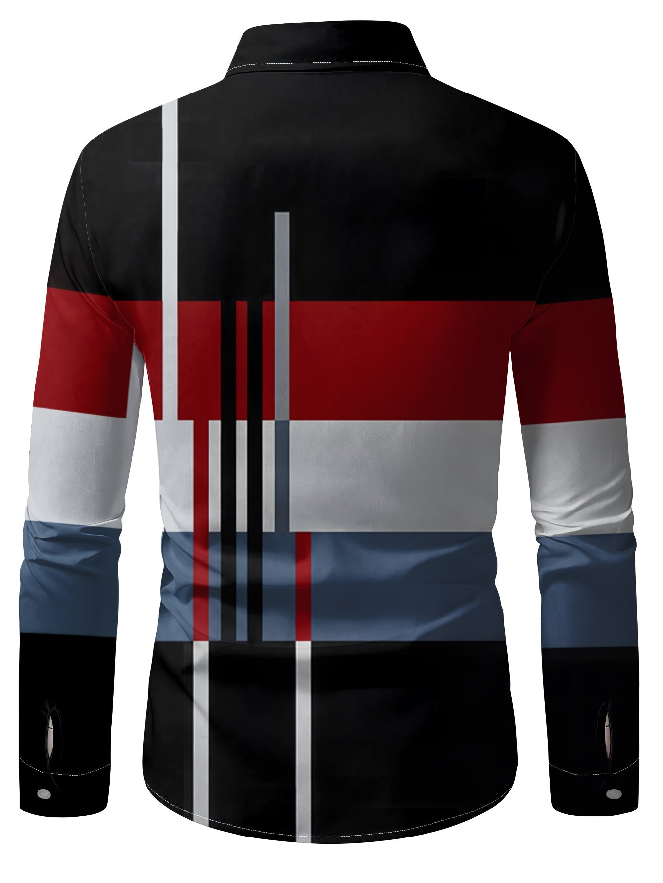 Nathan | Verfijnde Colorblock Overhemd met Knopen