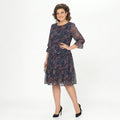 NOREEN | PAISLEY PRINT CHIFFON MIDI JURK MET BUIKBEDDEKKING