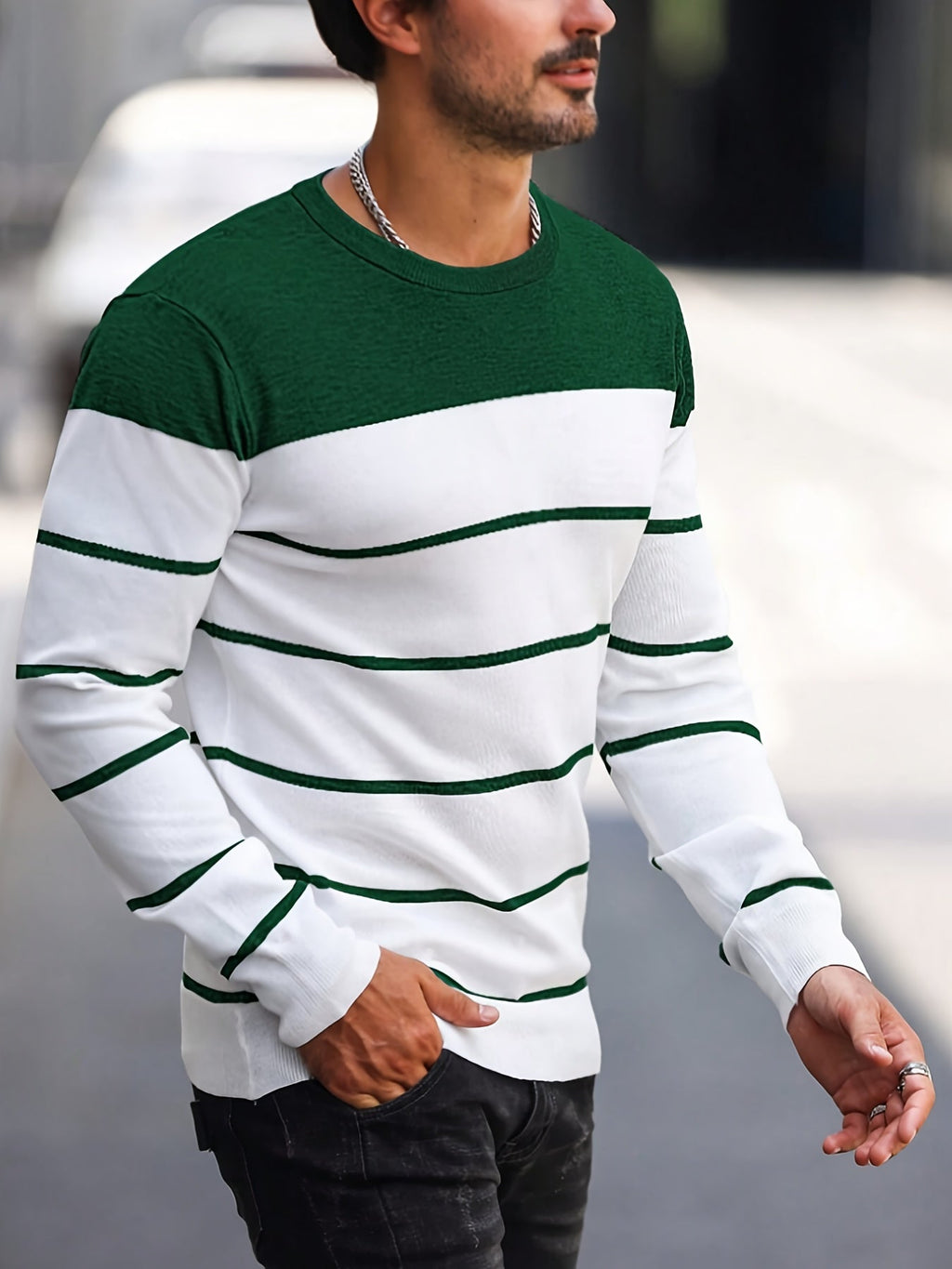 Bennington | Klassieke Gestreepte Crewneck Trui