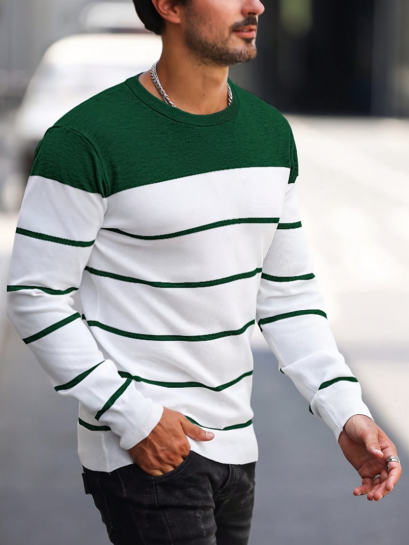 Bennington | Klassieke Gestreepte Crewneck Trui