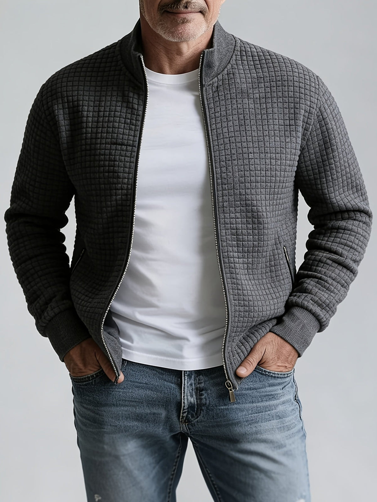 Griffin | Textured Zip-Up Jacket