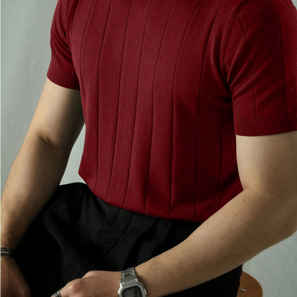 Landon | Geribbelde Korte Mouwen Top