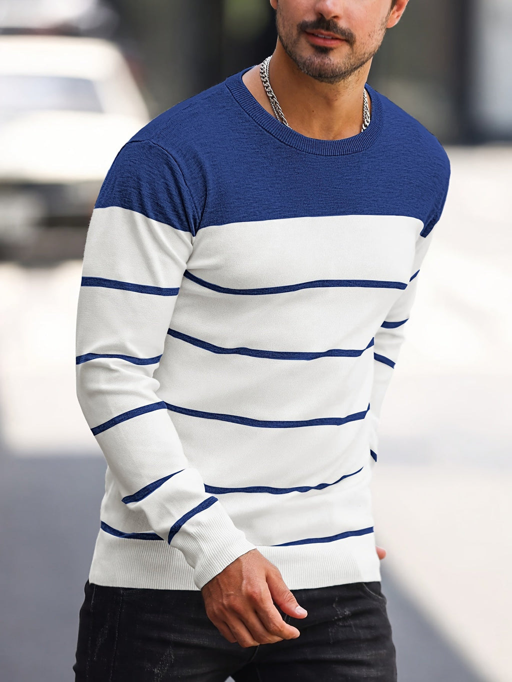 Bennington | Klassieke Gestreepte Crewneck Trui