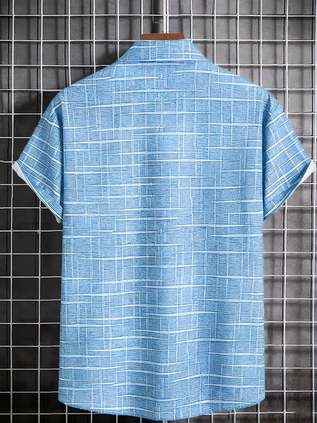 Weston | Textured Grid Korte Mouwen Shirt