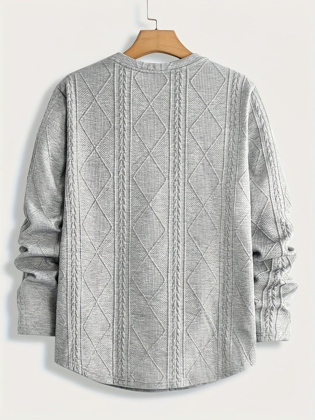 Bryce | Getextureerde Ronde Hals Lange Mouwen Top