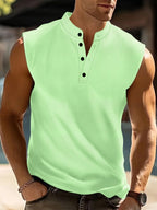 Grant | Mouwloze Knop-Front Tanktop