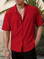 Elias | Textured Camp-Collar Shirt