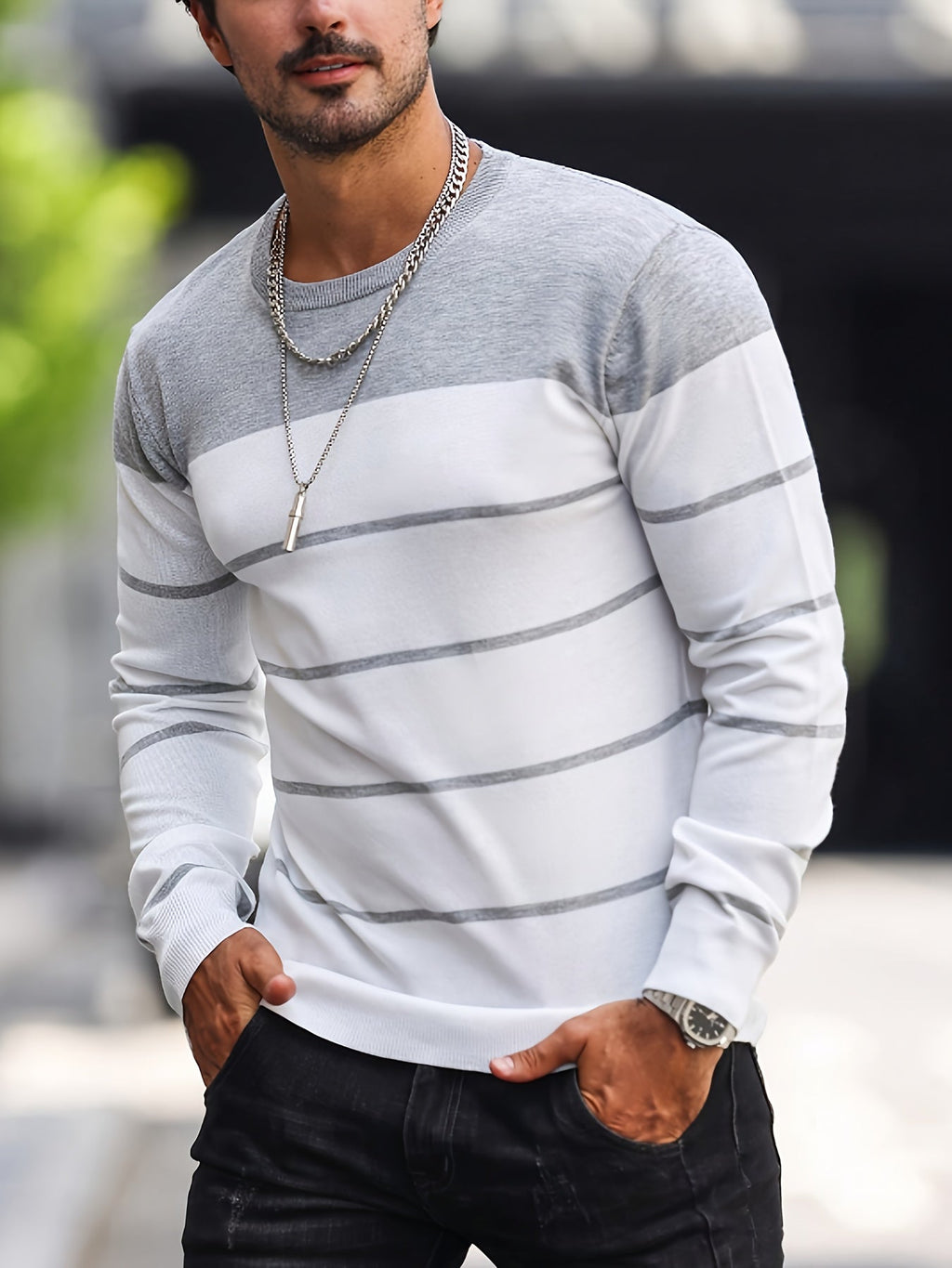 Bennington | Klassieke Gestreepte Crewneck Trui