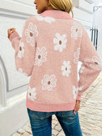 Marnie | Bloemen Halve-Zip Pullover Trui